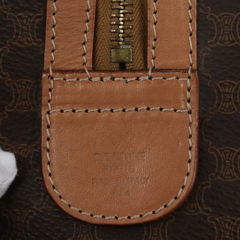 【日本直送】CELINE Macadam帆布手提包 PVC皮革 棕色金色 正品 YKZ161A-10