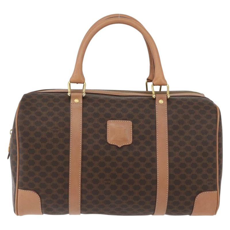 【日本直送】CELINE Macadam帆布手提包 PVC皮革 棕色金色 正品 YKZ161A-12