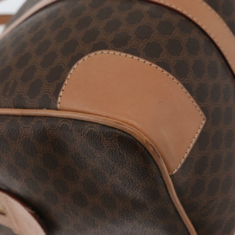 【日本直送】CELINE Macadam帆布手提包 PVC皮革 棕色金色 正品 YKZ161A-15