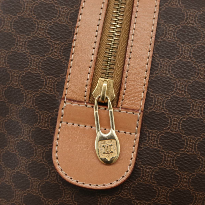 【日本直送】CELINE Macadam帆布手提包 PVC皮革 棕色金色 正品 YKZ161A-16