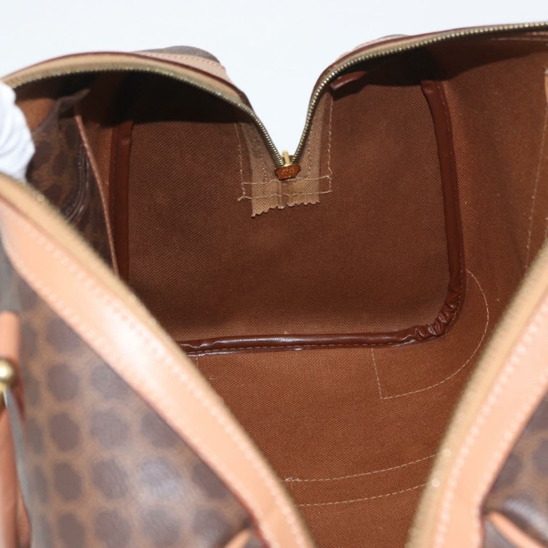 【日本直送】CELINE Macadam帆布手提包 PVC皮革 棕色金色 正品 YKZ161A-18