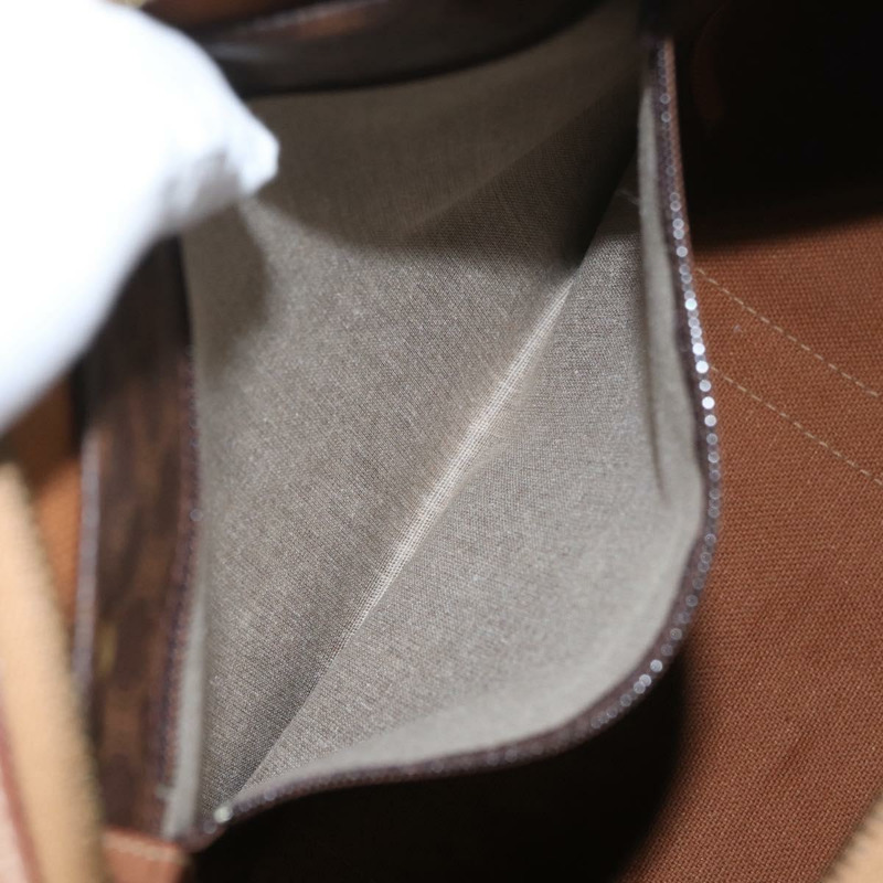 【日本直送】CELINE Macadam帆布手提包 PVC皮革 棕色金色 正品 YKZ161A-21