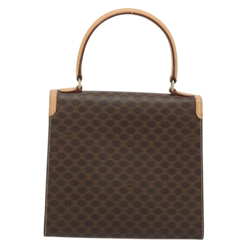 【日本直送】CELINE Macadam帆布手提包 PVC皮革 棕色金色 正品 AMZ142A-1