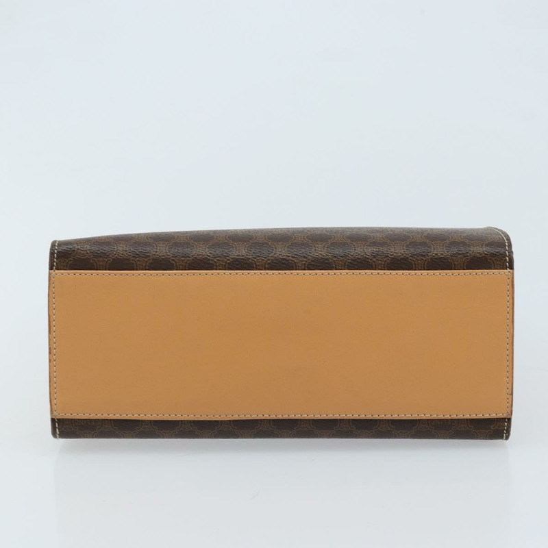 【日本直送】CELINE Macadam帆布手提包 PVC皮革 棕色金色 正品 AMZ142A-4