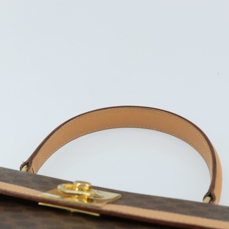 【日本直送】CELINE Macadam帆布手提包 PVC皮革 棕色金色 正品 AMZ142A-7