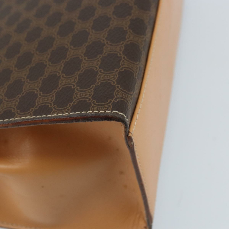 【日本直送】CELINE Macadam帆布手提包 PVC皮革 棕色金色 正品 AMZ142A-8