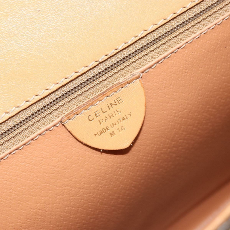 【日本直送】CELINE Macadam帆布手提包 PVC皮革 棕色金色 正品 AMZ142A-11