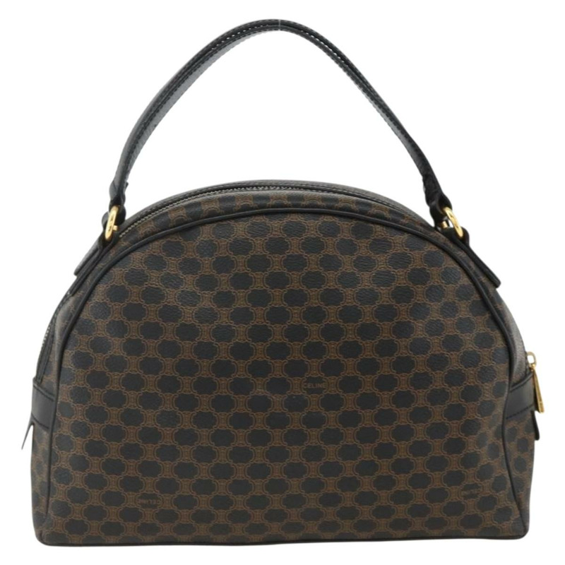 【日本直送】CELINE Macadam帆布手提包 PVC皮革 黑色金色 正品 AMZ525A-1