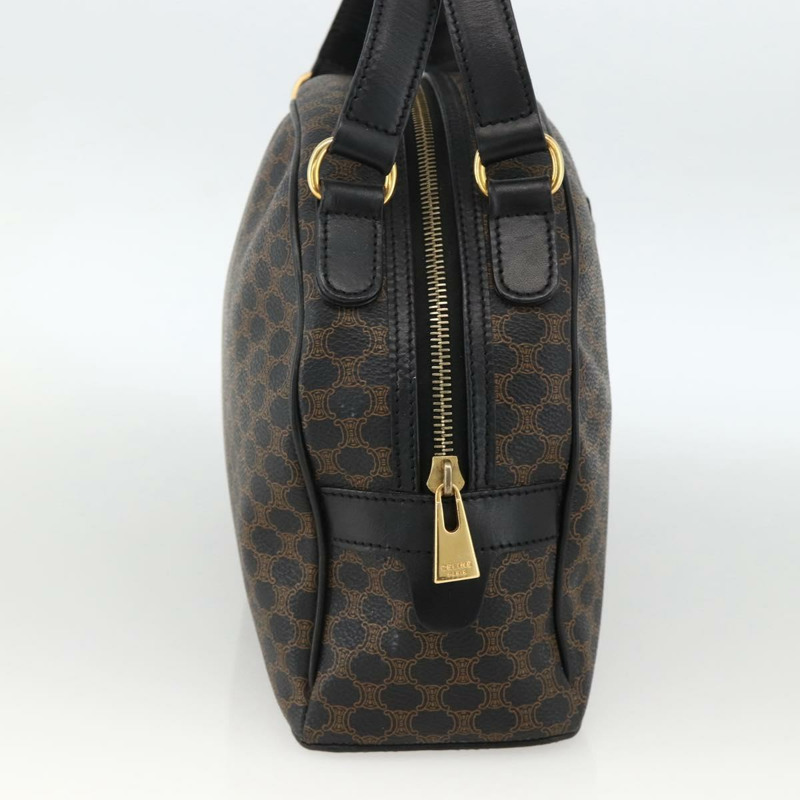 【日本直送】CELINE Macadam帆布手提包 PVC皮革 黑色金色 正品 AMZ525A-2