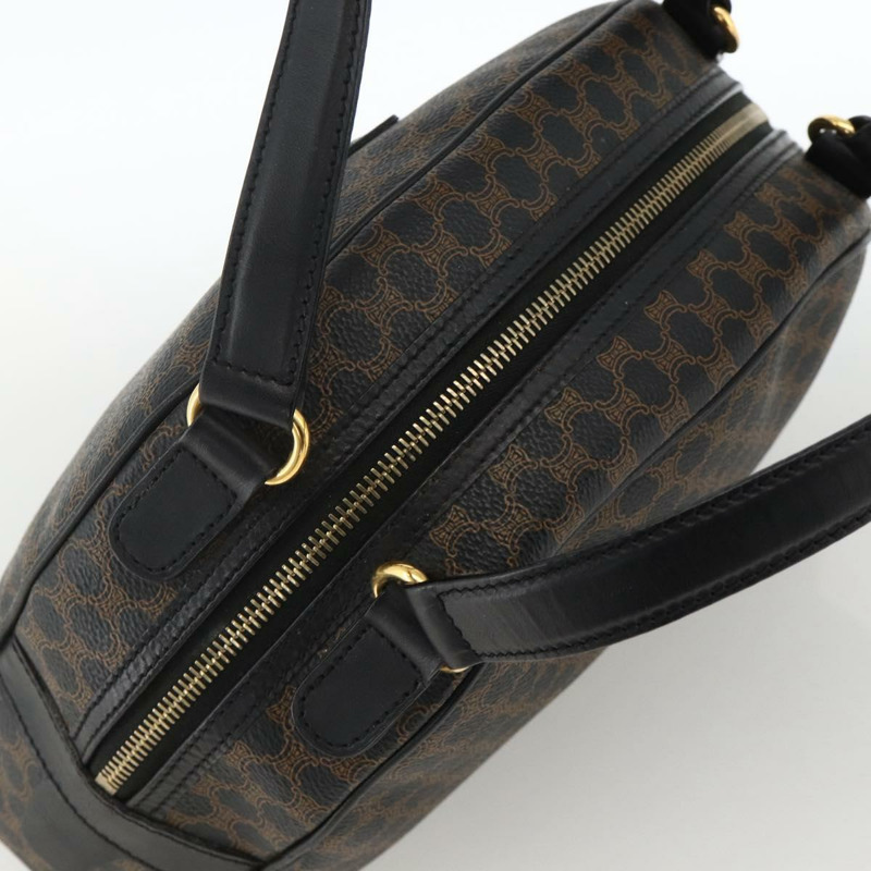 【日本直送】CELINE Macadam帆布手提包 PVC皮革 黑色金色 正品 AMZ525A-5