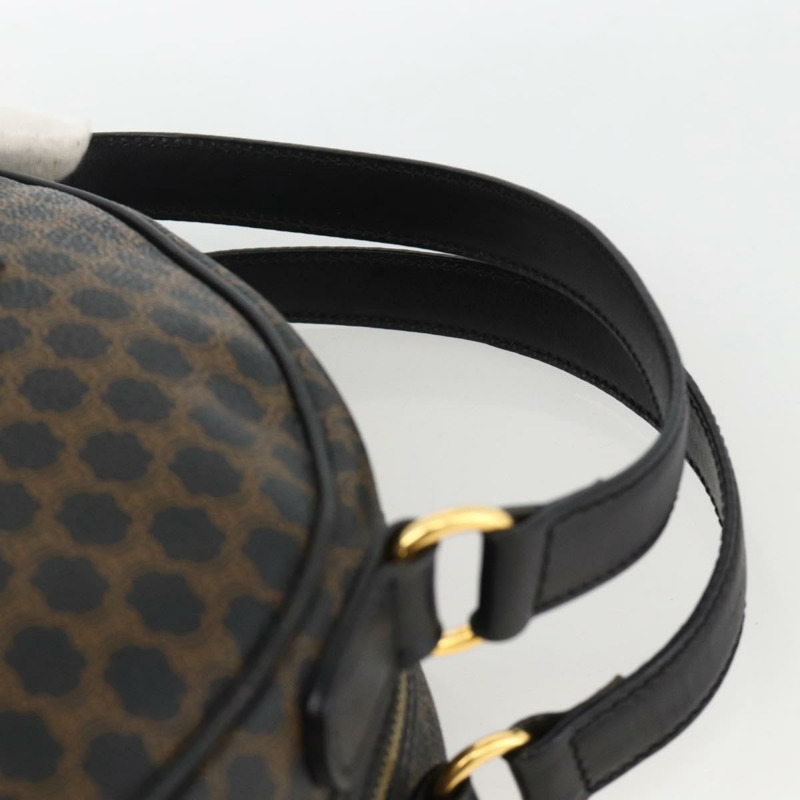 【日本直送】CELINE Macadam帆布手提包 PVC皮革 黑色金色 正品 AMZ525A-7