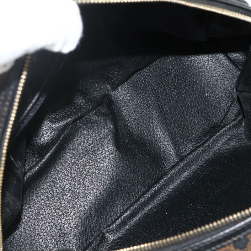 【日本直送】CELINE Macadam帆布手提包 PVC皮革 黑色金色 正品 AMZ525A-9