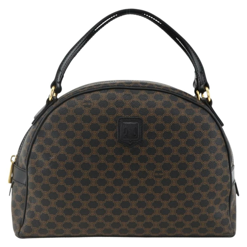 【日本直送】CELINE Macadam帆布手提包 PVC皮革 黑色金色 正品 AMZ525A-12