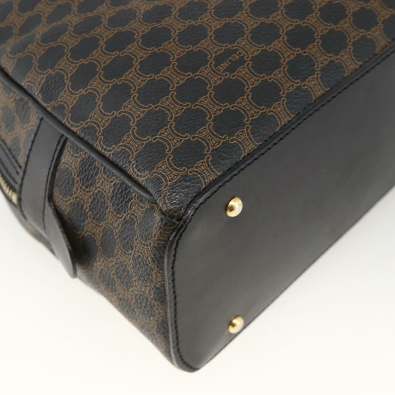 【日本直送】CELINE Macadam帆布手提包 PVC皮革 黑色金色 正品 AMZ525A-15