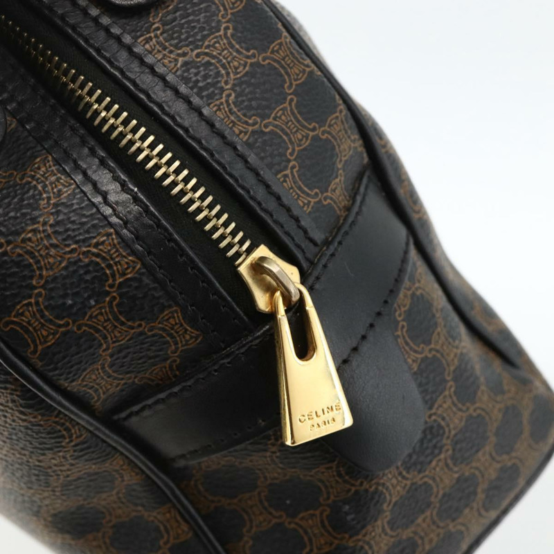 【日本直送】CELINE Macadam帆布手提包 PVC皮革 黑色金色 正品 AMZ525A-16