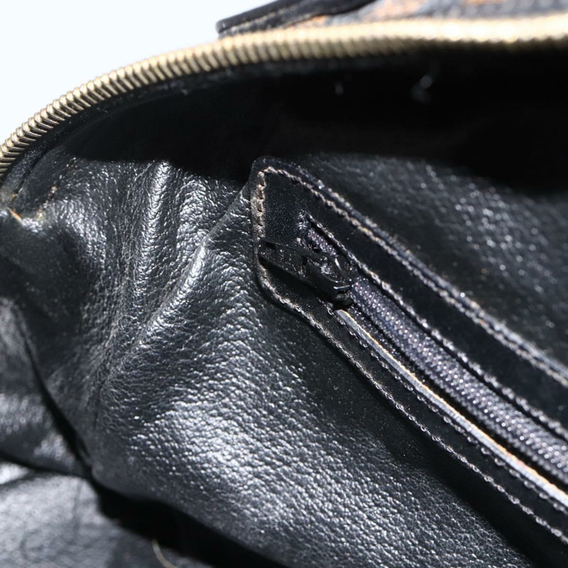 【日本直送】CELINE Macadam帆布手提包 PVC皮革 黑色金色 正品 AMZ525A-20