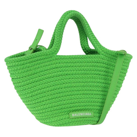 BALENCIAGA ibiza 小號尼龍手提包 2way 綠色銀色 695612 正品 YKZ737A