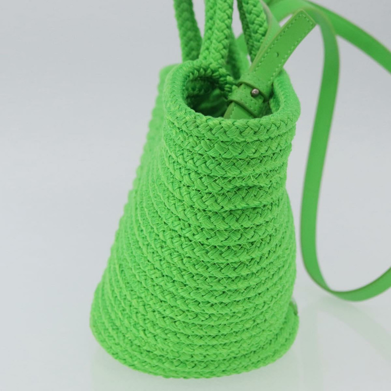 【日本直送】BALENCIAGA ibiza 小號尼龍手提包 2way 綠色銀色 695612 正品 YKZ737A-3