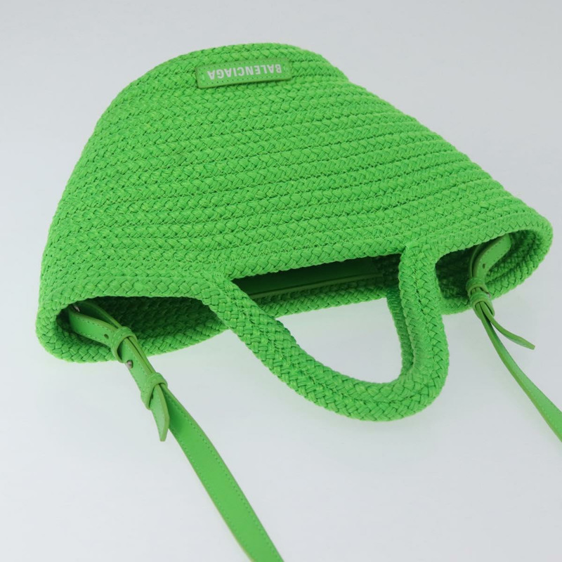 【日本直送】BALENCIAGA ibiza 小號尼龍手提包 2way 綠色銀色 695612 正品 YKZ737A-5