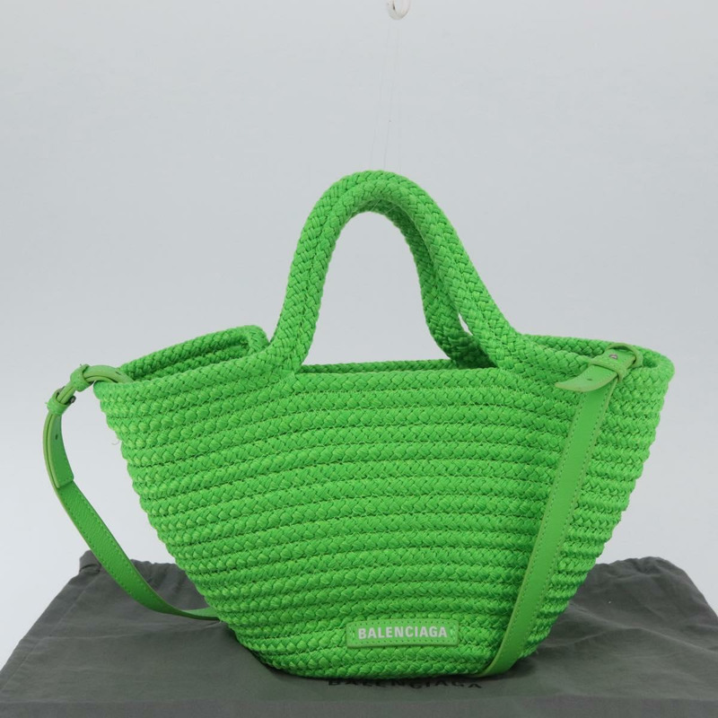 【日本直送】BALENCIAGA ibiza 小號尼龍手提包 2way 綠色銀色 695612 正品 YKZ737A-11