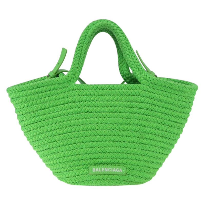 【日本直送】BALENCIAGA ibiza 小號尼龍手提包 2way 綠色銀色 695612 正品 YKZ737A-12