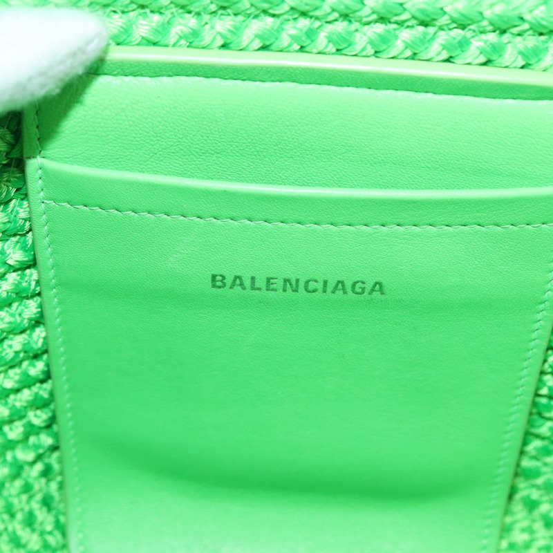 【日本直送】BALENCIAGA ibiza 小號尼龍手提包 2way 綠色銀色 695612 正品 YKZ737A-20