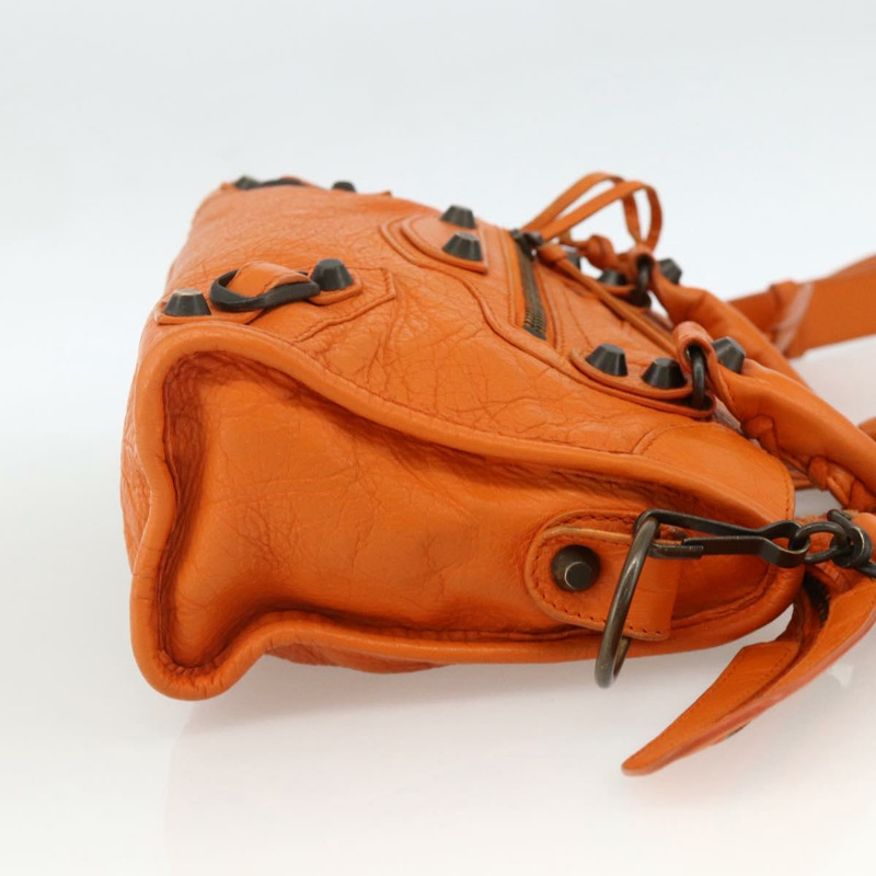 【日本直送】BALENCIAGA LuCity 手提包 皮革 2way 橙色 300295 正品 ka3266M-3