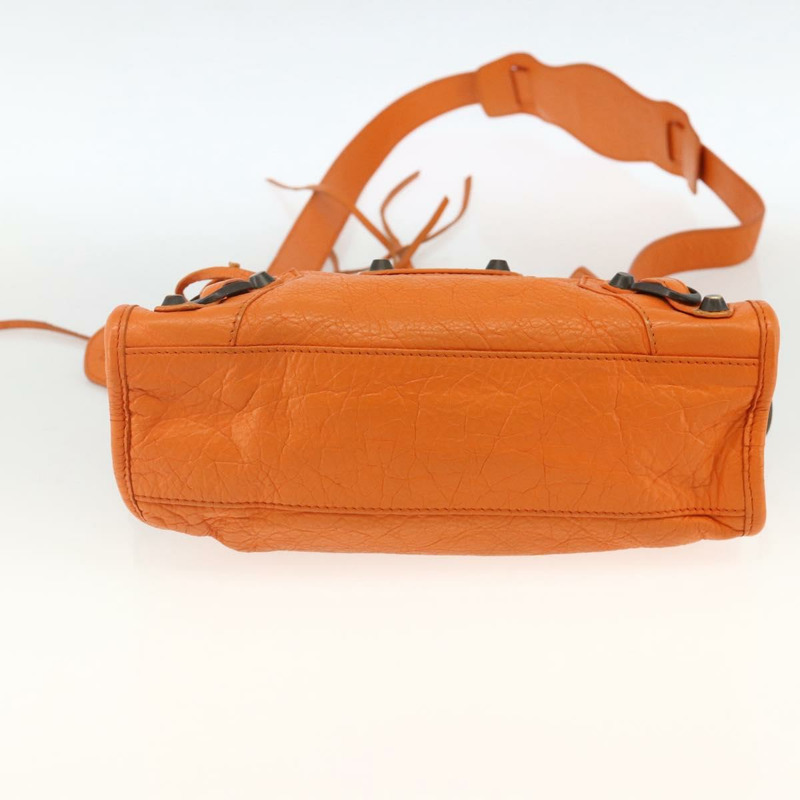 【日本直送】BALENCIAGA LuCity 手提包 皮革 2way 橙色 300295 正品 ka3266M-4