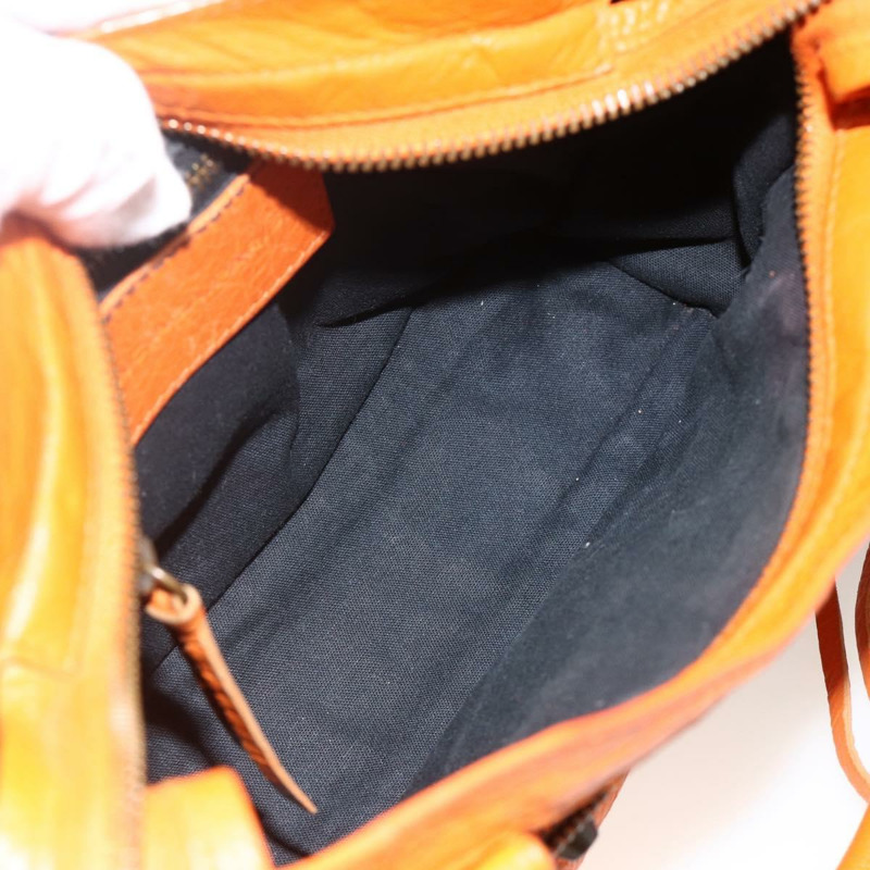 【日本直送】BALENCIAGA LuCity 手提包 皮革 2way 橙色 300295 正品 ka3266M-9