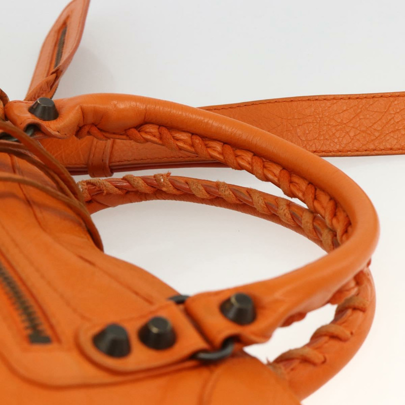 【日本直送】BALENCIAGA LuCity 手提包 皮革 2way 橙色 300295 正品 ka3266M-13