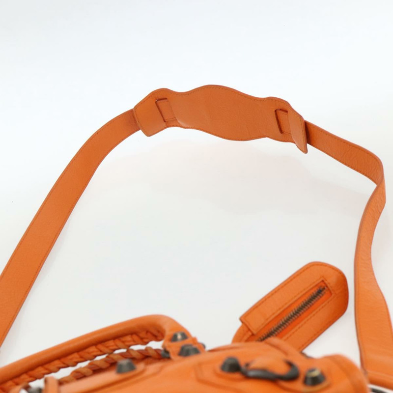 【日本直送】BALENCIAGA LuCity 手提包 皮革 2way 橙色 300295 正品 ka3266M-14