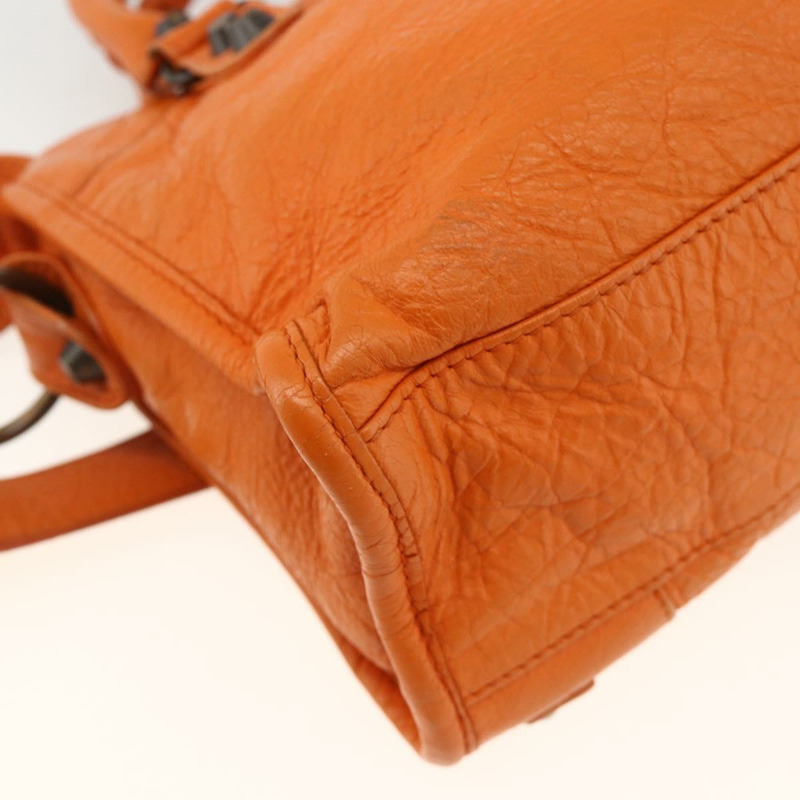 【日本直送】BALENCIAGA LuCity 手提包 皮革 2way 橙色 300295 正品 ka3266M-17