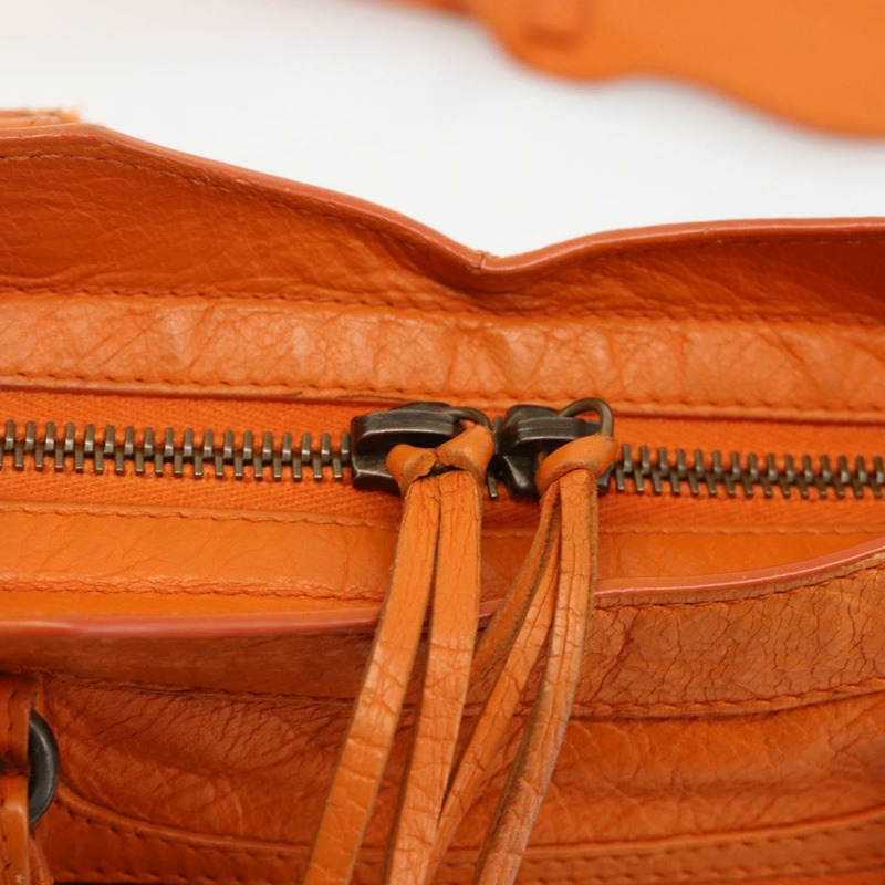 【日本直送】BALENCIAGA LuCity 手提包 皮革 2way 橙色 300295 正品 ka3266M-18