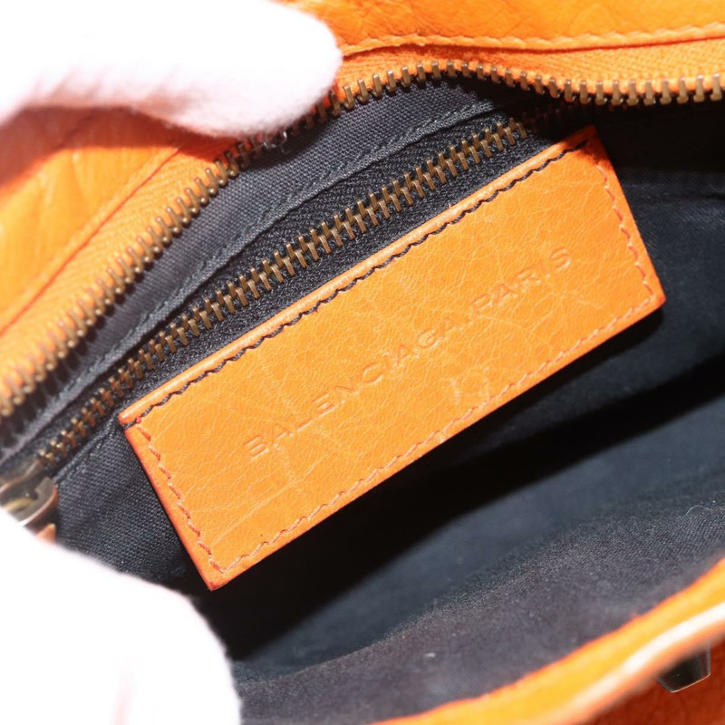 【日本直送】BALENCIAGA LuCity 手提包 皮革 2way 橙色 300295 正品 ka3266M-19