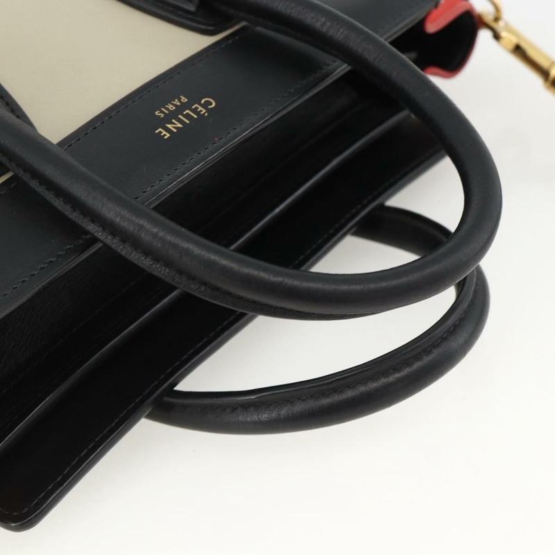 【日本直送】CELINE Luggage 手提包 皮革 2way 米色 金色 Auth ka3337SAM-6