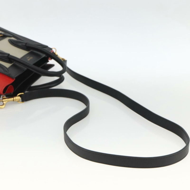 【日本直送】CELINE Luggage 手提包 皮革 2way 米色 金色 Auth ka3337SAM-7