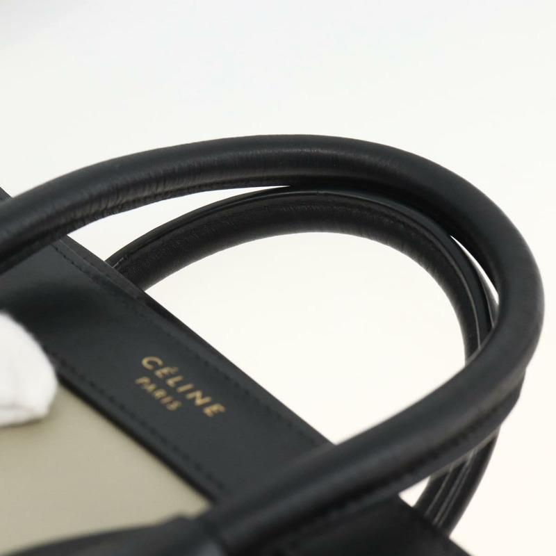 【日本直送】CELINE Luggage 手提包 皮革 2way 米色 金色 Auth ka3337SAM-13