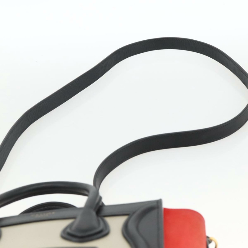 【日本直送】CELINE Luggage 手提包 皮革 2way 米色 金色 Auth ka3337SAM-14