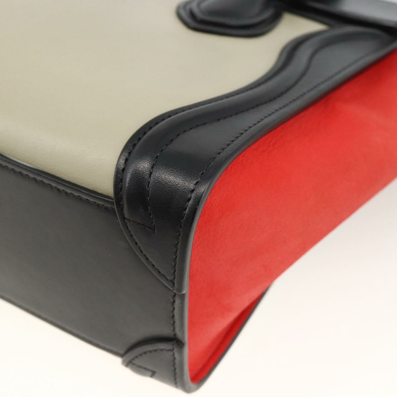 【日本直送】CELINE Luggage 手提包 皮革 2way 米色 金色 Auth ka3337SAM-17