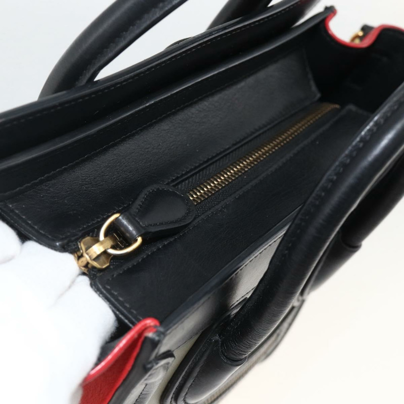 【日本直送】CELINE Luggage 手提包 皮革 2way 米色 金色 Auth ka3337SAM-21