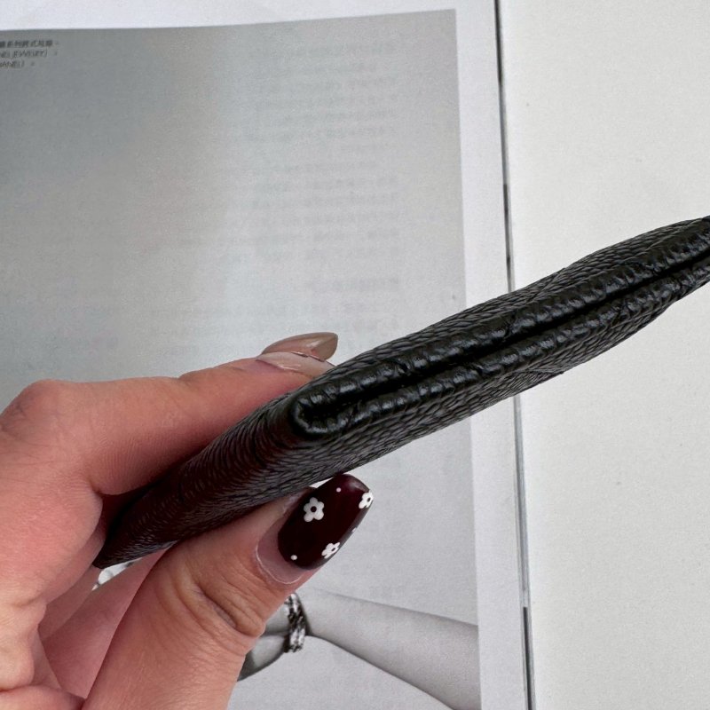 💥帶卡包就夠💥Chanel 黑色荔枝皮卡片夾-2