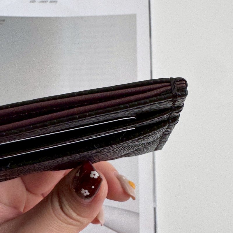 💥帶卡包就夠💥Chanel 黑色荔枝皮卡片夾-3