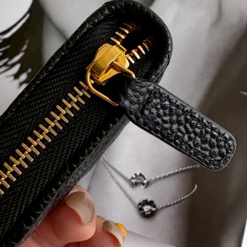 🤍熱賣斷貨款 Chanel 黑色荔枝皮卡片夾 晶片款-7