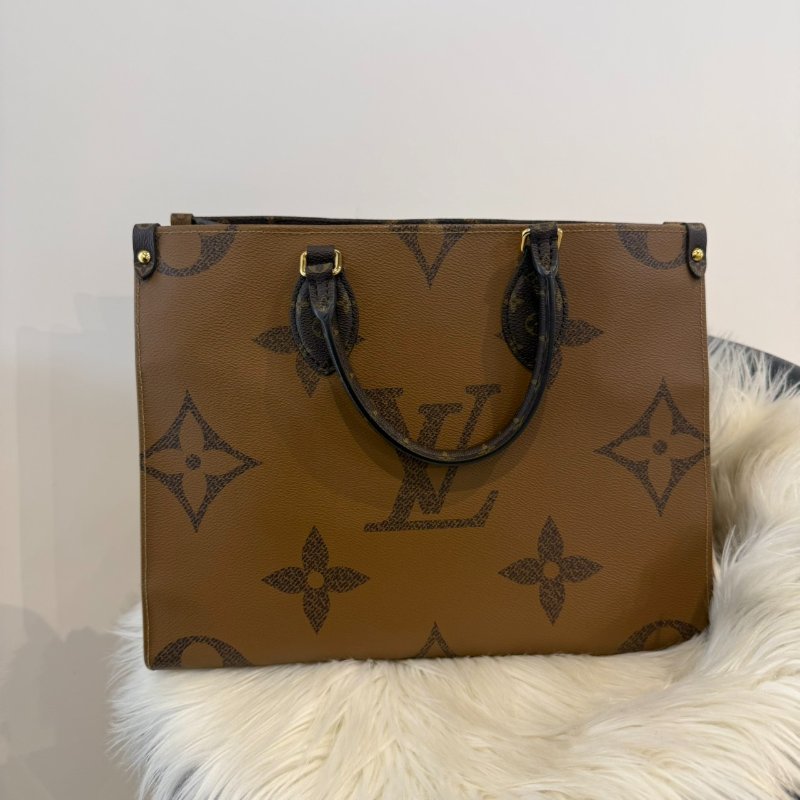 LV On The GO MM雙色老花手提包 托特包-0