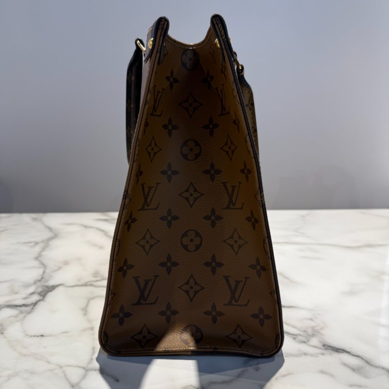 LV On The GO MM雙色老花手提包 托特包-3