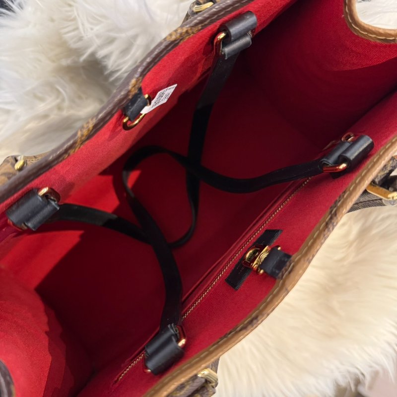 LV On The GO MM雙色老花手提包 托特包-6