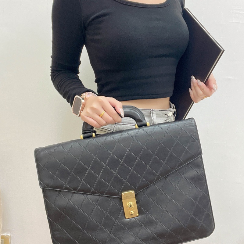 Chanel 菱格紋公事包-3