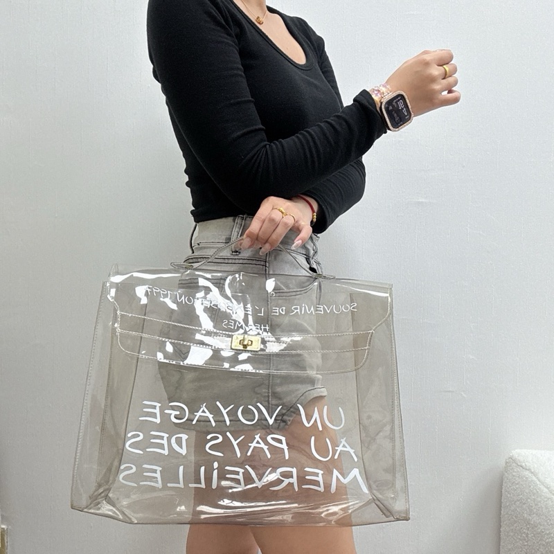Hermès「Vinyl Kelly」透明限量包-3
