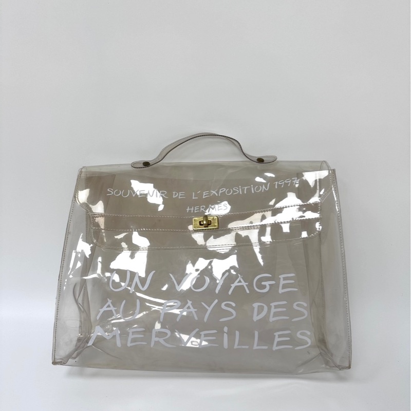 Hermès「Vinyl Kelly」透明限量包-4
