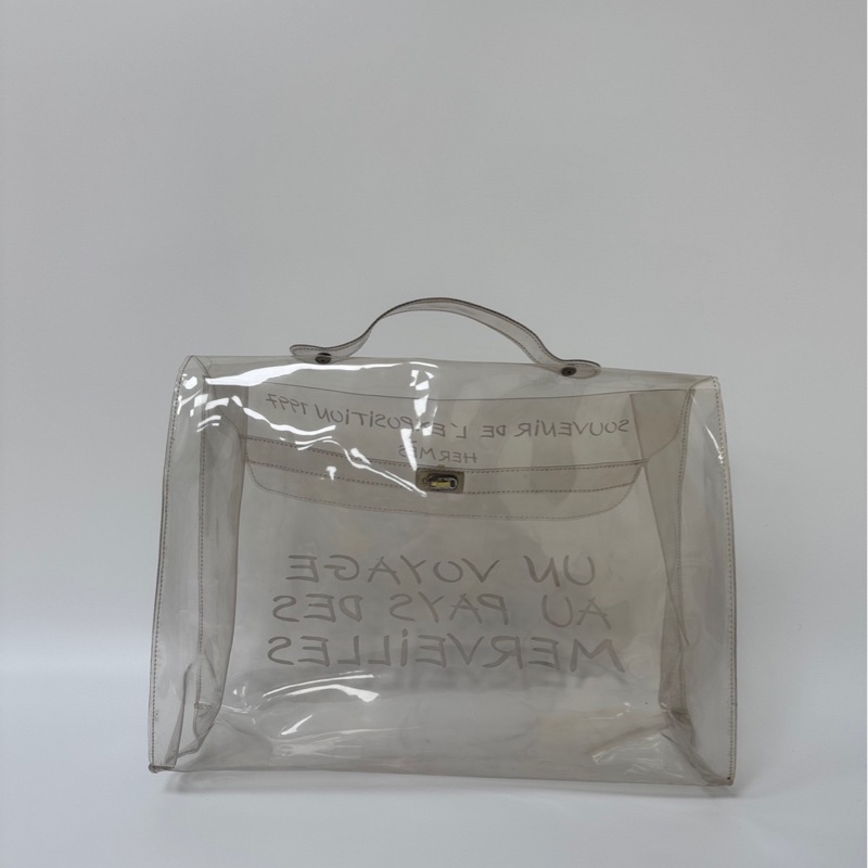 Hermès「Vinyl Kelly」透明限量包-5